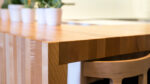Detail of custom wood furniture