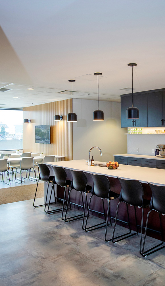 Kitchen lunch room modern tile